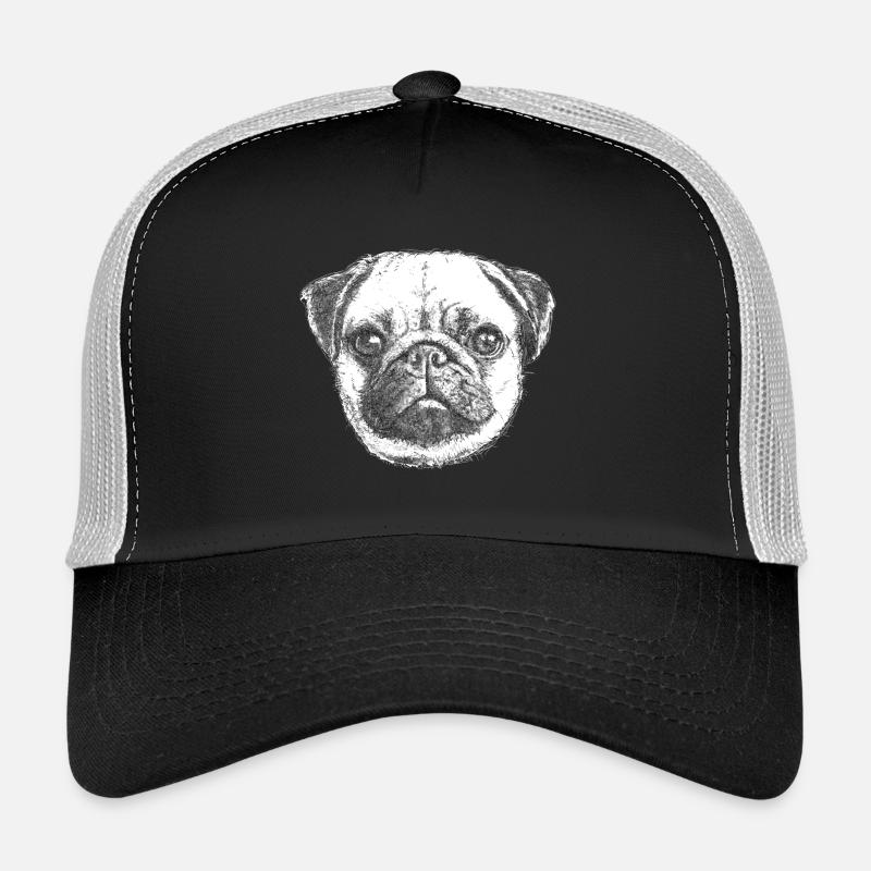 PUG | MOPS - DRAWN - Trucker Cap - black/stone grey