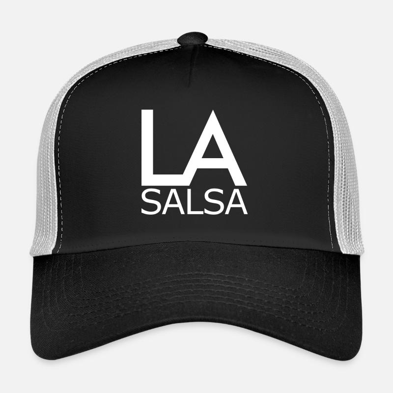 LA Salsa - Los Angeles Salsa - Salsa Danceshirt - Trucker Cap - Schwarz/Steingrau