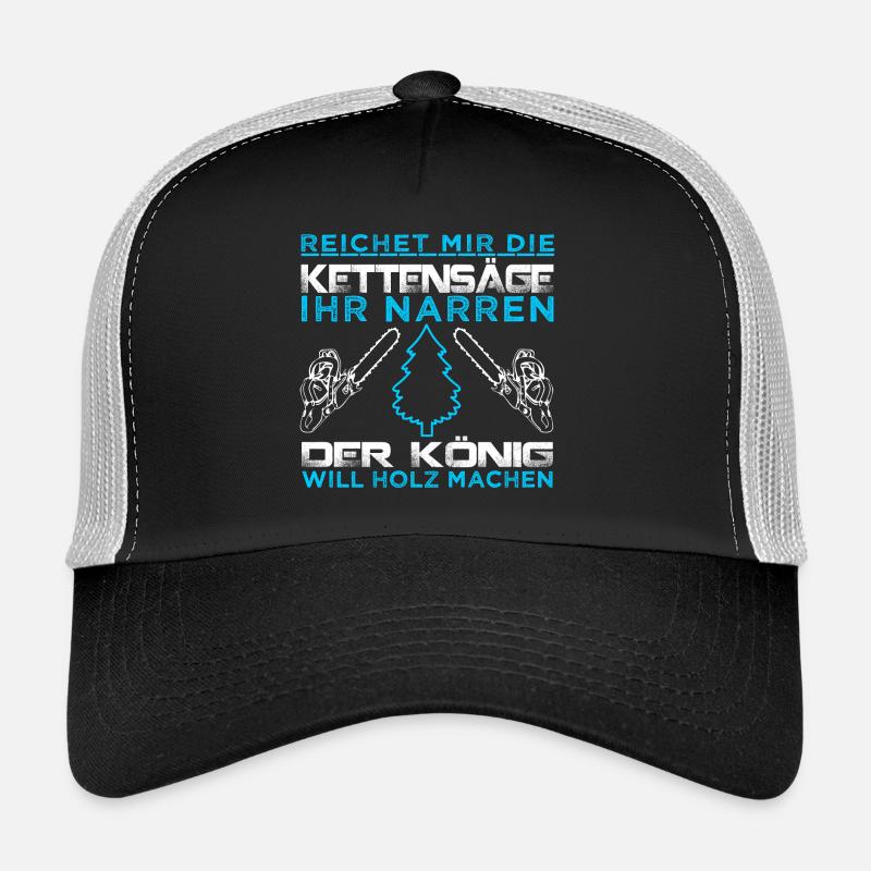 HOLZ KÖNIG - Trucker Cap - Schwarz/Steingrau
