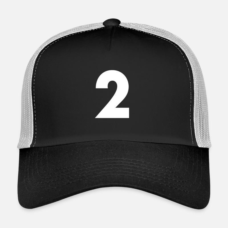 Zahl 2, Nummer 2, 2, two, Number two, Zwei Trucker Cap