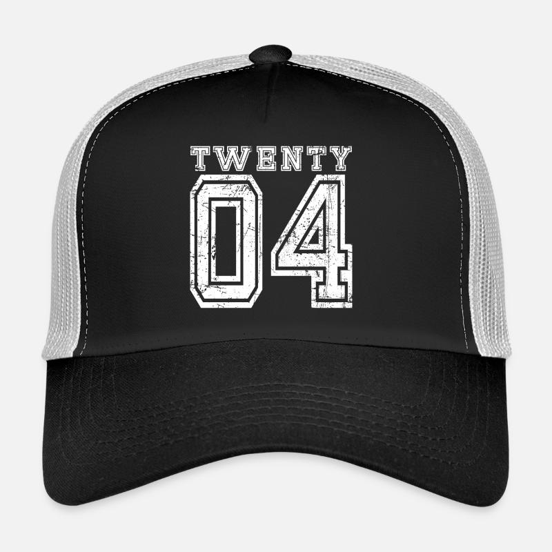 vingt 2004 - Casquette trucker  - noir/gris pierre