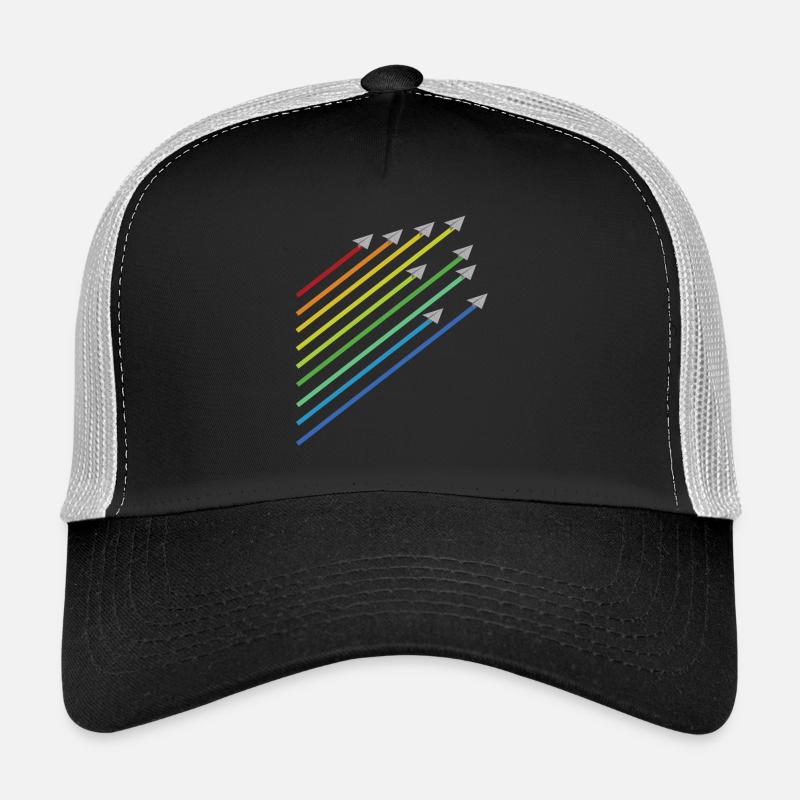 rainbow paper plane flight - Casquette trucker - noir/gris pierre