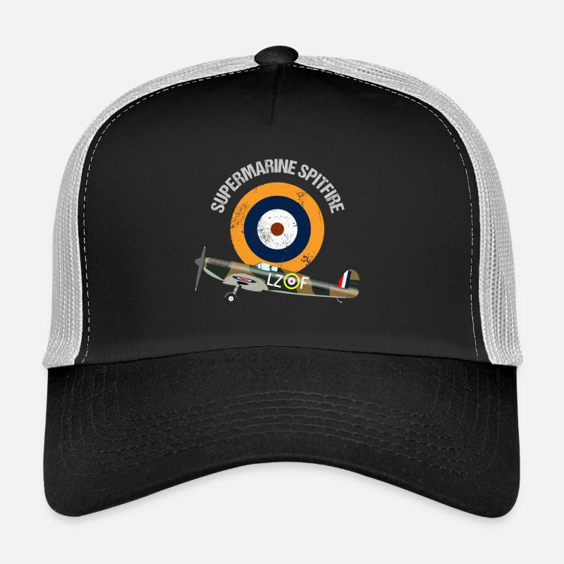 Retro Design Supermarine Spitfire Warbird Flugzeug Trucker Cap
