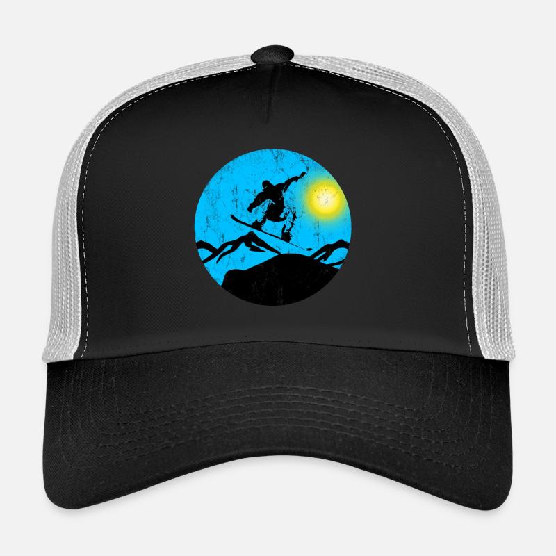Snowboarder jump - Trucker Cap - Schwarz/Steingrau