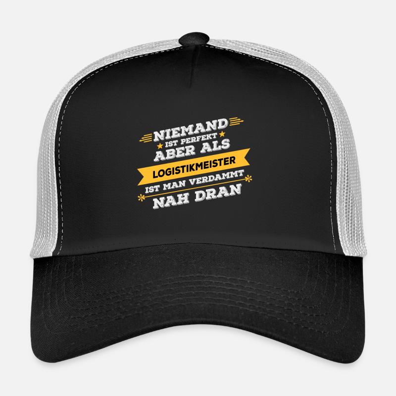 Logistikmeister Beruf Geschenk - Trucker Cap - Schwarz/Steingrau
