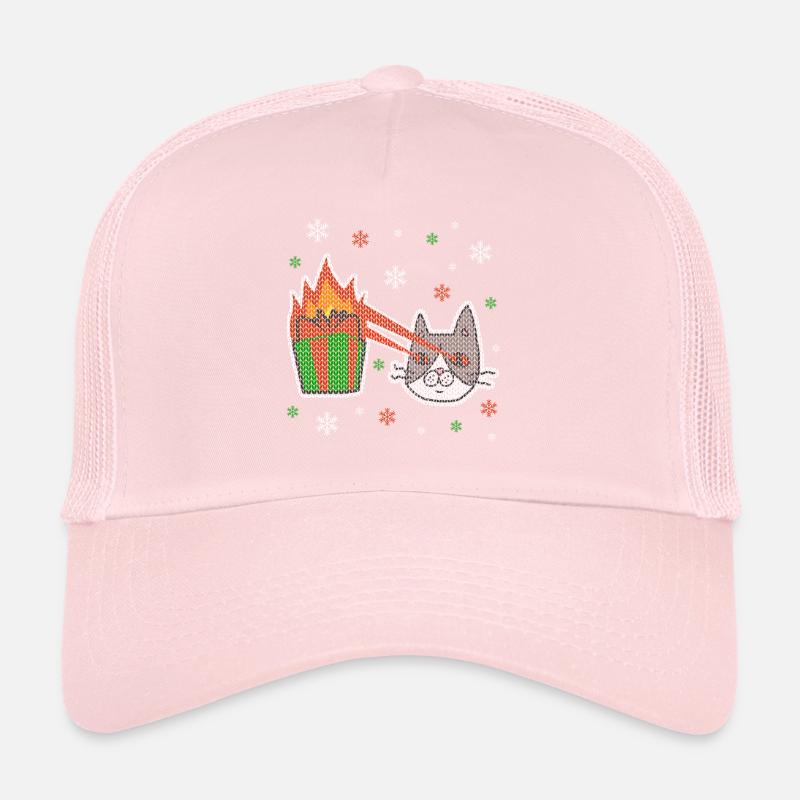 Laid de Noël flocons de neige Laser Cat cadeau Casquette trucker 
