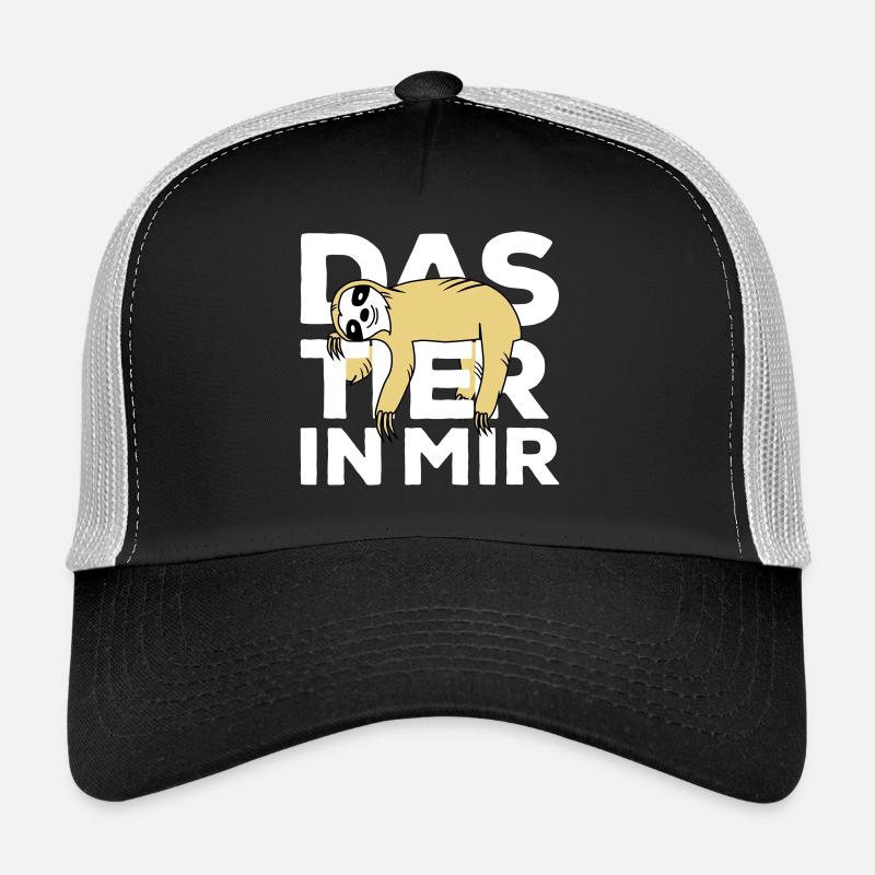 Das Tier in mir Faultier erwecken - Trucker Cap - Schwarz/Steingrau