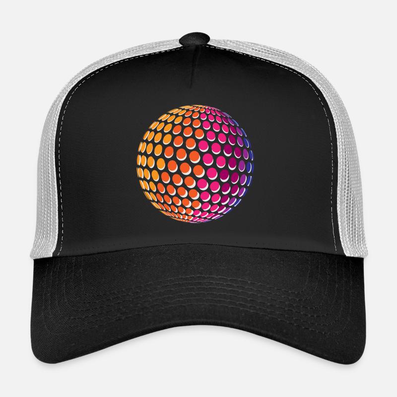 Dotted Rainbow Sphere - Trucker Cap - Schwarz/Steingrau