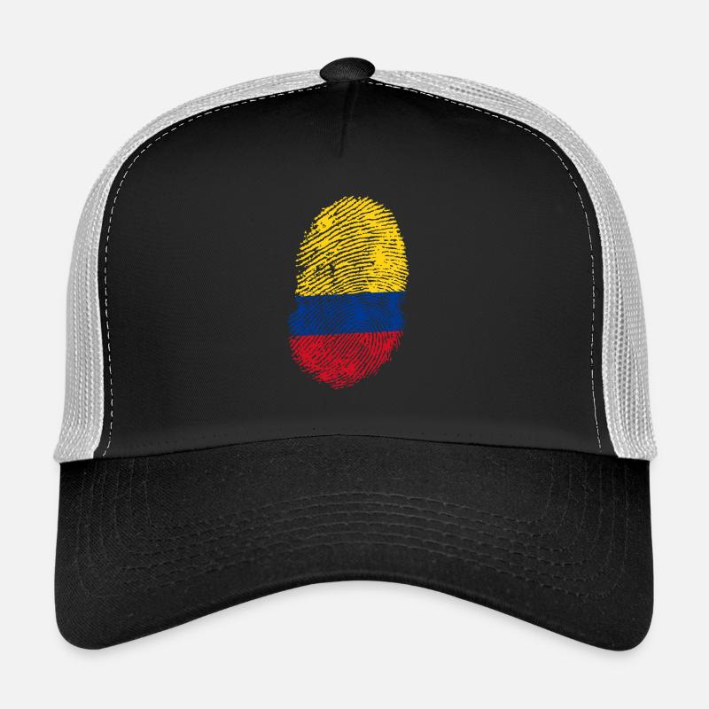 Colombie T-shirt · Drapeau · ADN · Empreintes digitales Casquette trucker 