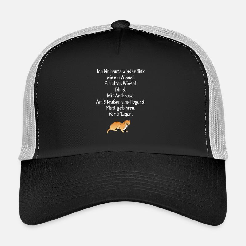 Flink wie ein Wiesel - Trucker Cap - Schwarz/Steingrau