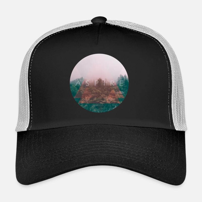 ambitionner - Casquette trucker  - noir/gris pierre