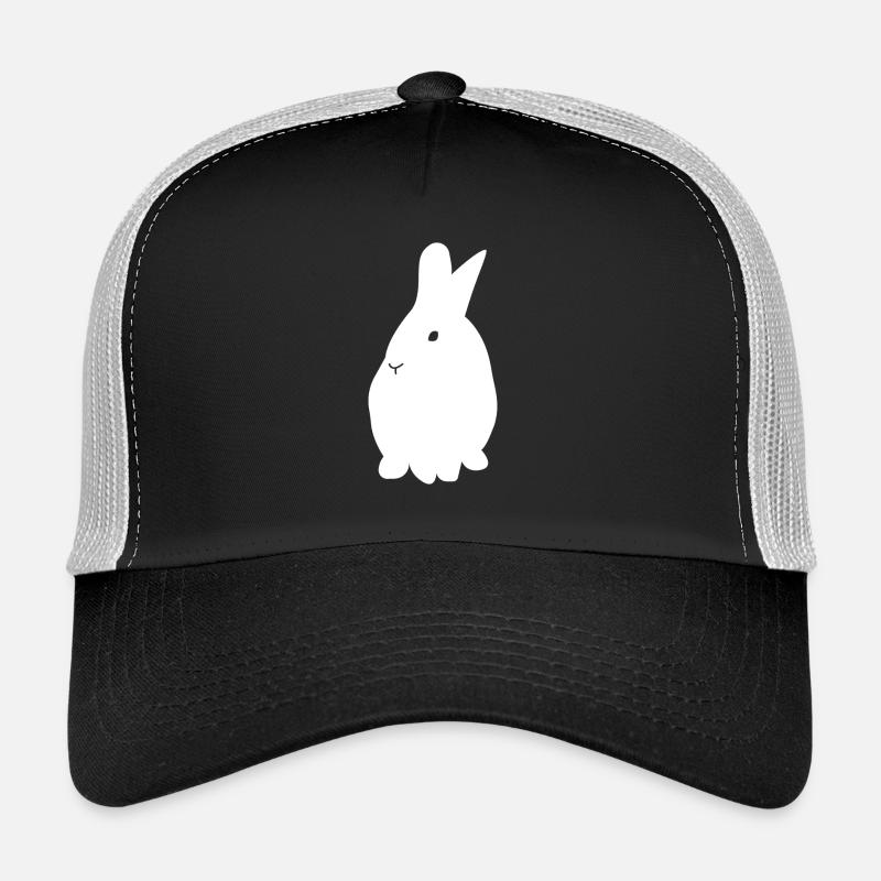 Hase - Häschen - Trucker Cap - Schwarz/Steingrau