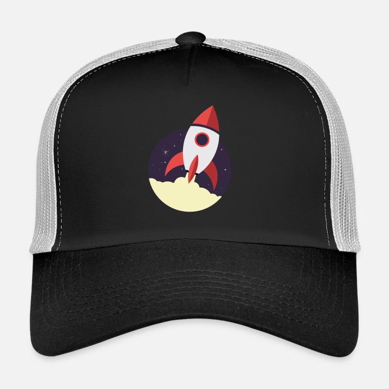 Rocket launch, rocket, space Trucker Cap