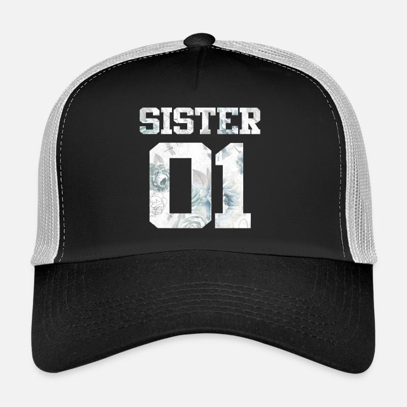 Schwester Sister bff Freunde Kombi Freundschaft - Trucker Cap - Schwarz/Steingrau