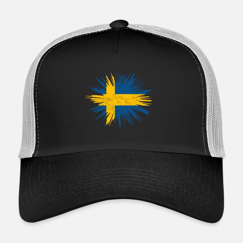 Geschenk Splatter Land Roots Schweden Trucker Cap