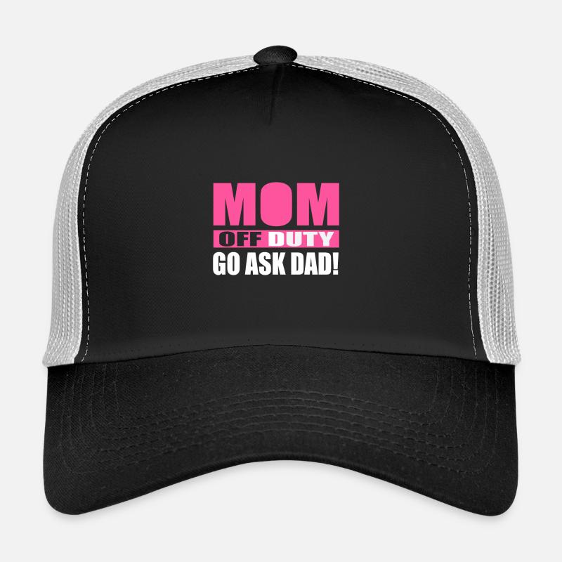 Pause Mama demander à votre père - Casquette trucker  - noir/gris pierre