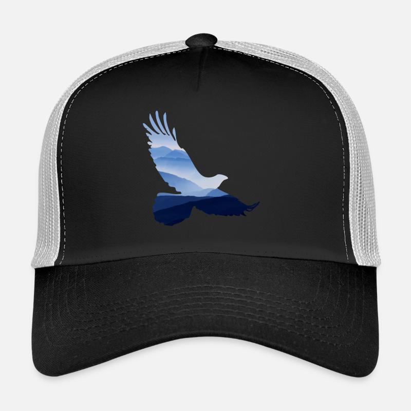 ADLER Motiv Design Geschenkidee Geburtstag Style - Trucker Cap - Schwarz/Steingrau