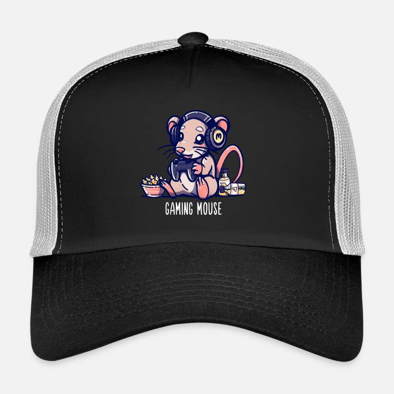 Gaming Maus - Trucker Cap - Schwarz/Steingrau