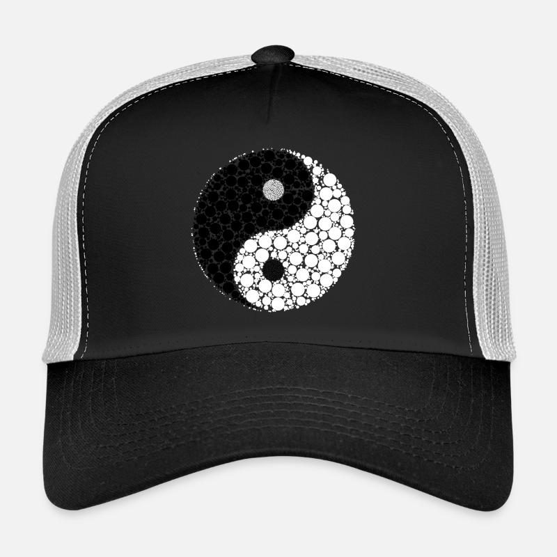 Ying Yang - Trucker Cap - Schwarz/Steingrau
