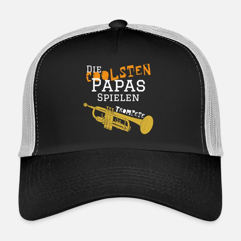 Die coolsten Papa spielen Trompete - Trucker Cap - Schwarz/Steingrau