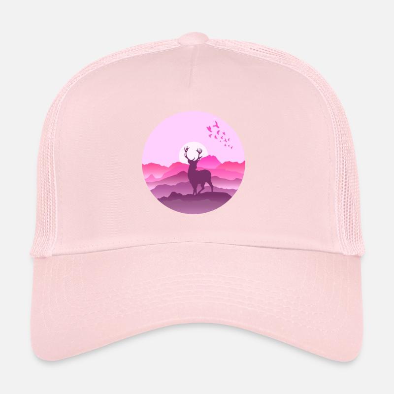 Deer in the mountains before sunset Trucker Cap