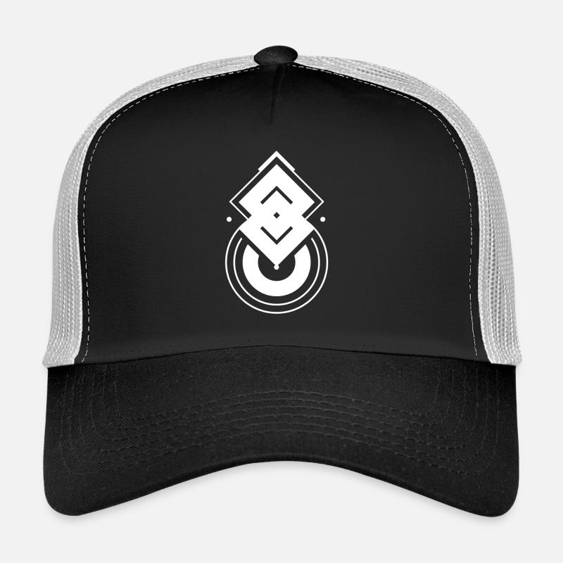 symbole abstrait - Casquette trucker  - noir/gris pierre
