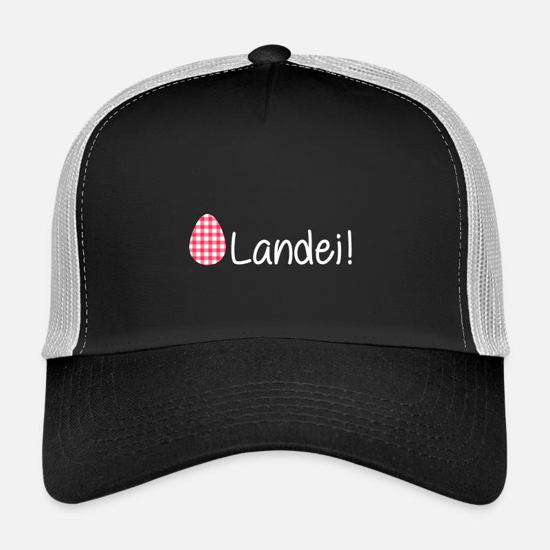 landei (white) - Trucker Cap - Schwarz/Steingrau