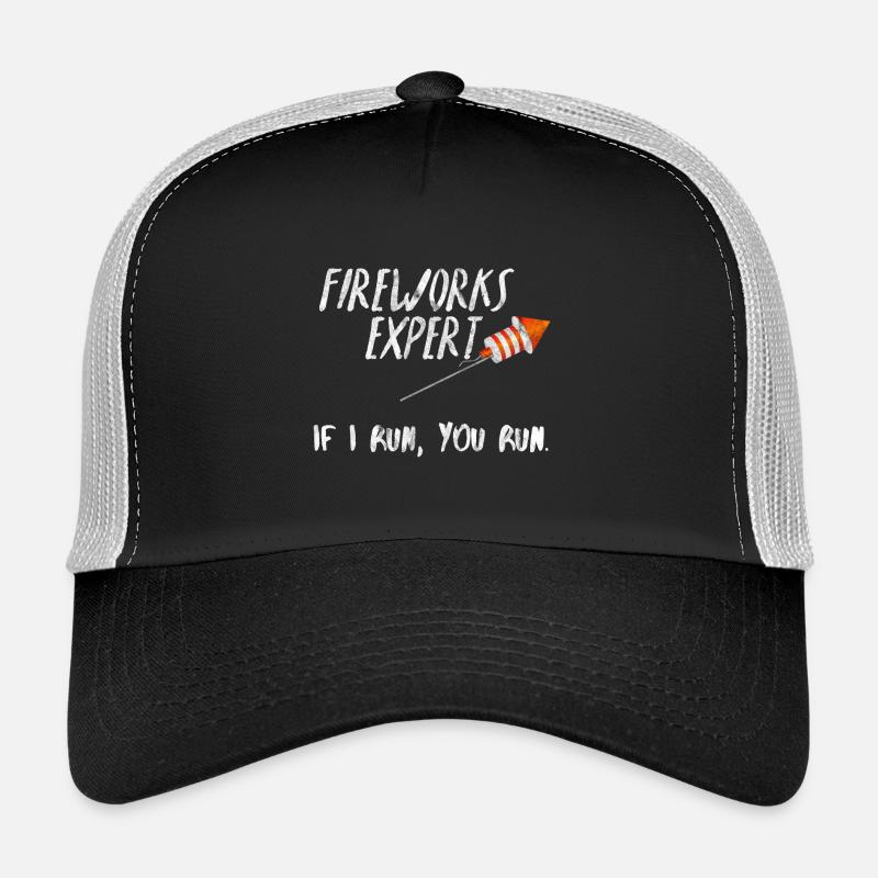 Fireworks Expert Firework New Year's Eve Gift Idea - Trucker Cap - black/stone grey