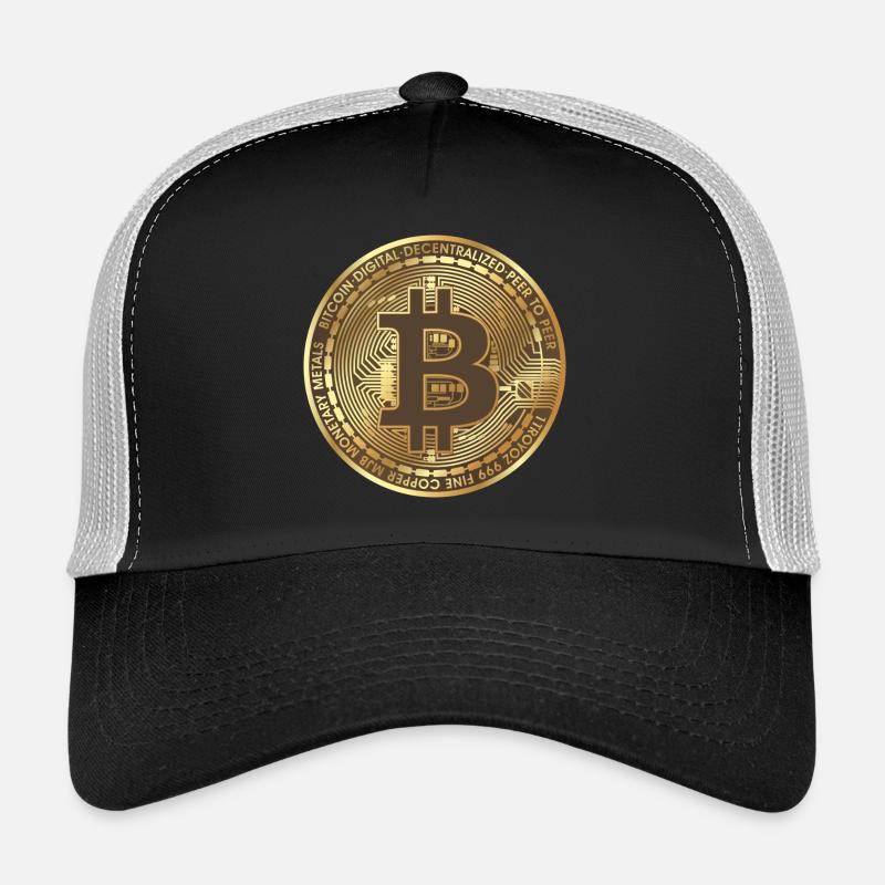 Bitcoin - Casquette trucker  - noir/gris pierre