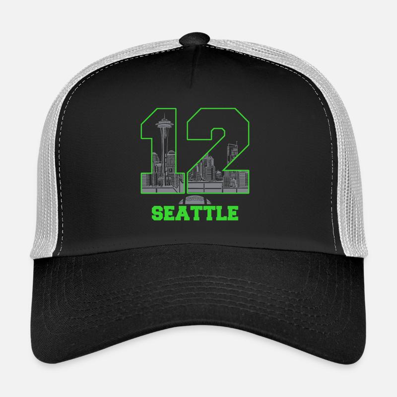 Twelve Seattle 12 Seattle - Trucker Cap - Schwarz/Steingrau