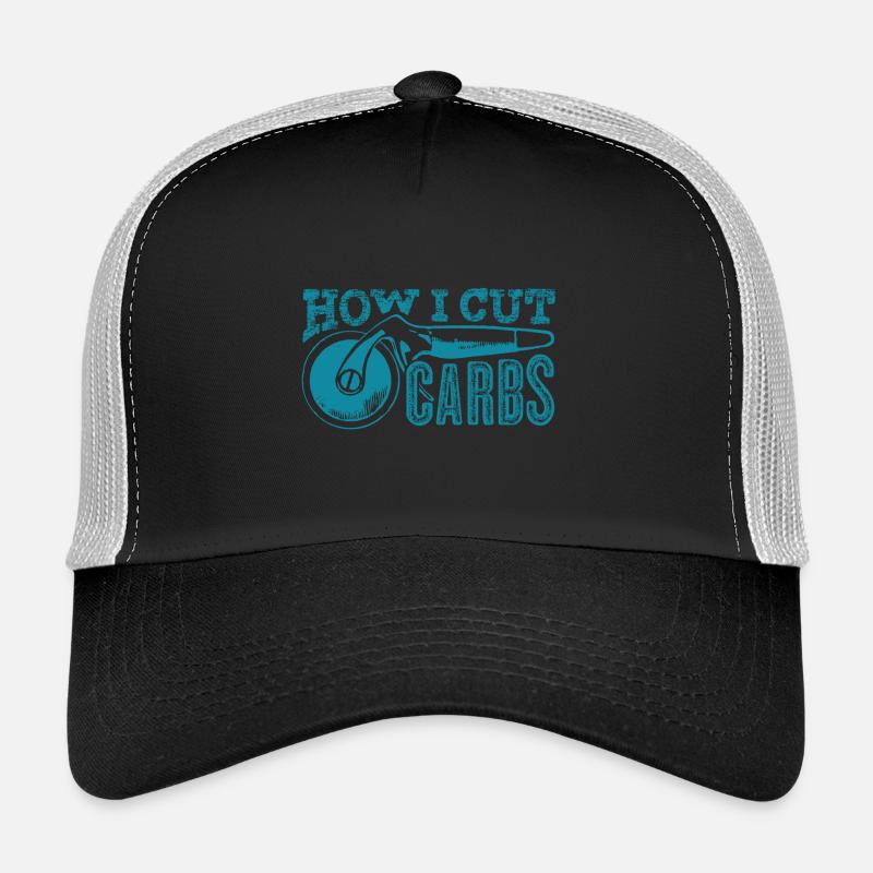Les glucides se débarrasser de - avec une pizza! - Casquette trucker  - noir/gris pierre