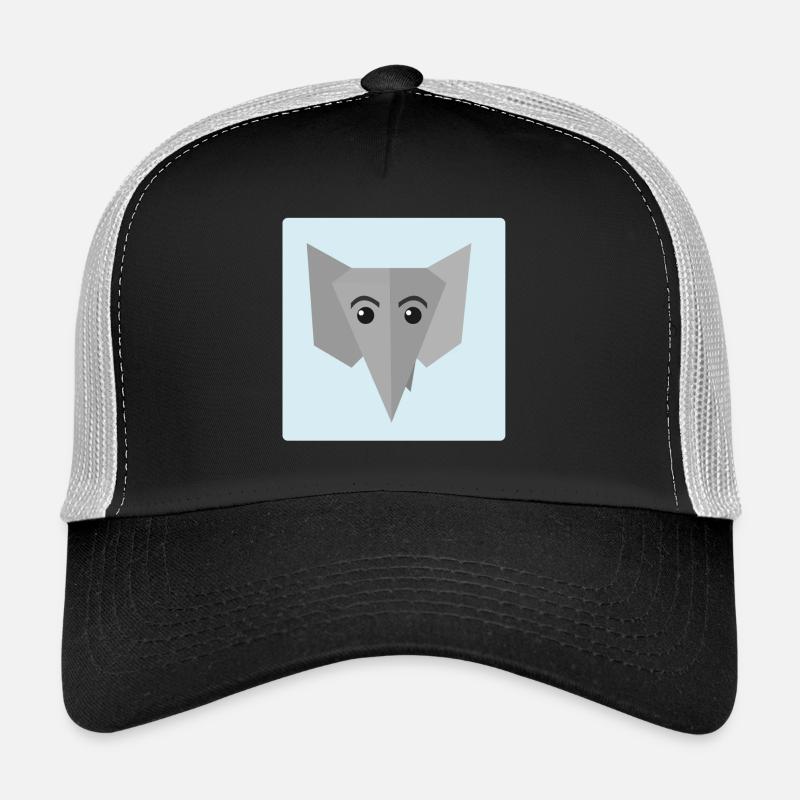 Elephant Doodle - Trucker Cap - black/stone grey