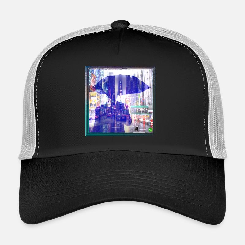 optische Täuschungen - Trucker Cap - Schwarz/Steingrau