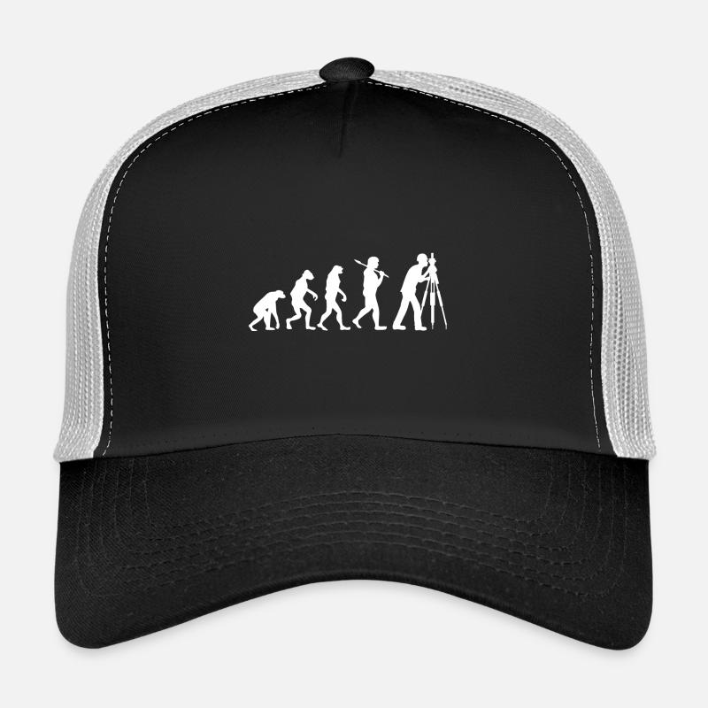 Evolution Ingenieur vermessung Geschenk Beruf - Trucker Cap - Schwarz/Steingrau