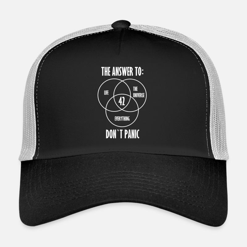 42 - Die ultimative Antwort! Coole, lustige Idee - Trucker Cap - Schwarz/Steingrau