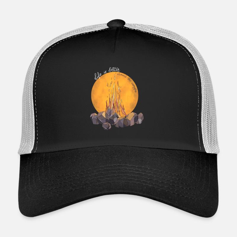 Around the campfire - Trucker Cap - black/stone grey