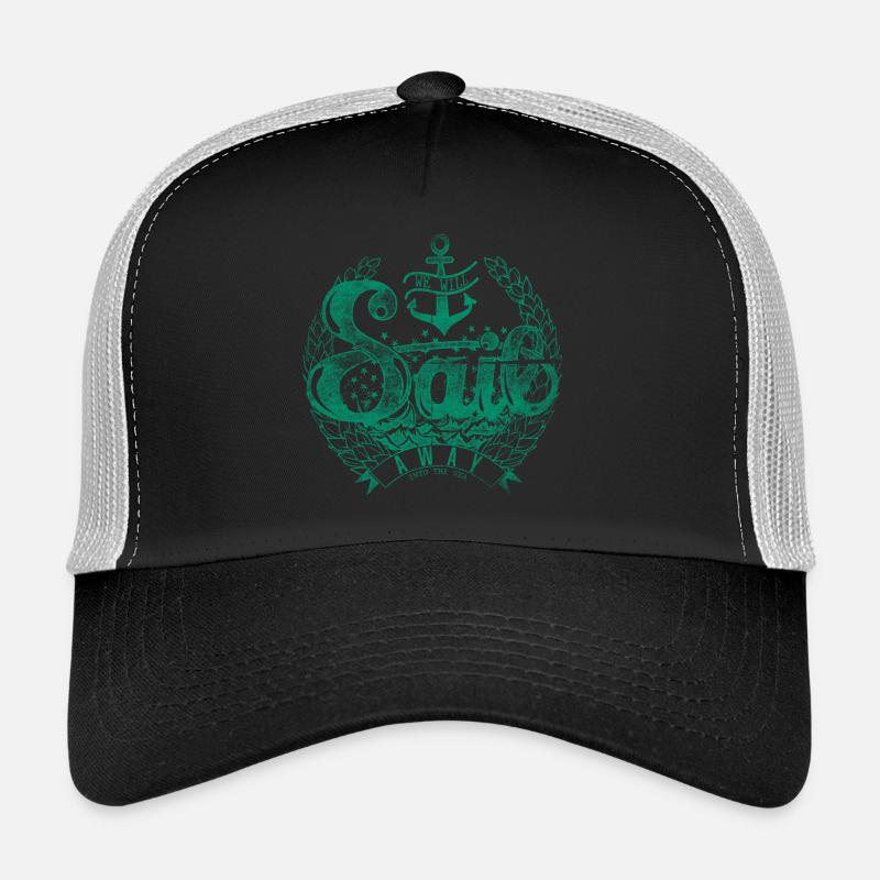 S'éloigner2 - Casquette trucker  - noir/gris pierre