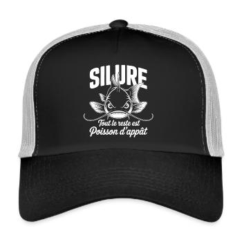 Silure - Tout le reste est poisson d'appât - Casquette trucker  - noir/gris pierre - Devant