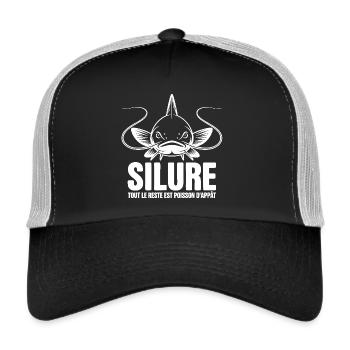 Silure - Tout le reste est poisson d'appât - Casquette trucker  - noir/gris pierre - Devant