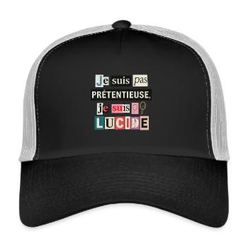 I'm not pretentious, I'm lucid - Trucker Cap - black/stone grey - Front