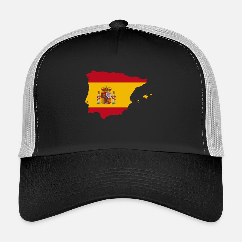 Drapeau espagnol - Casquette trucker  - noir/gris pierre