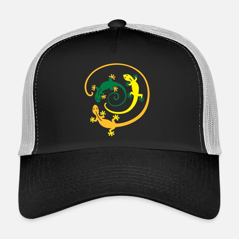 geckospiral - Trucker Cap - black/stone grey