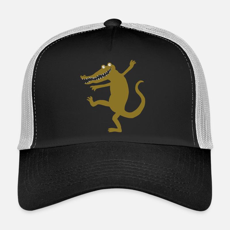 Krokodil - Trucker Cap - Schwarz/Steingrau