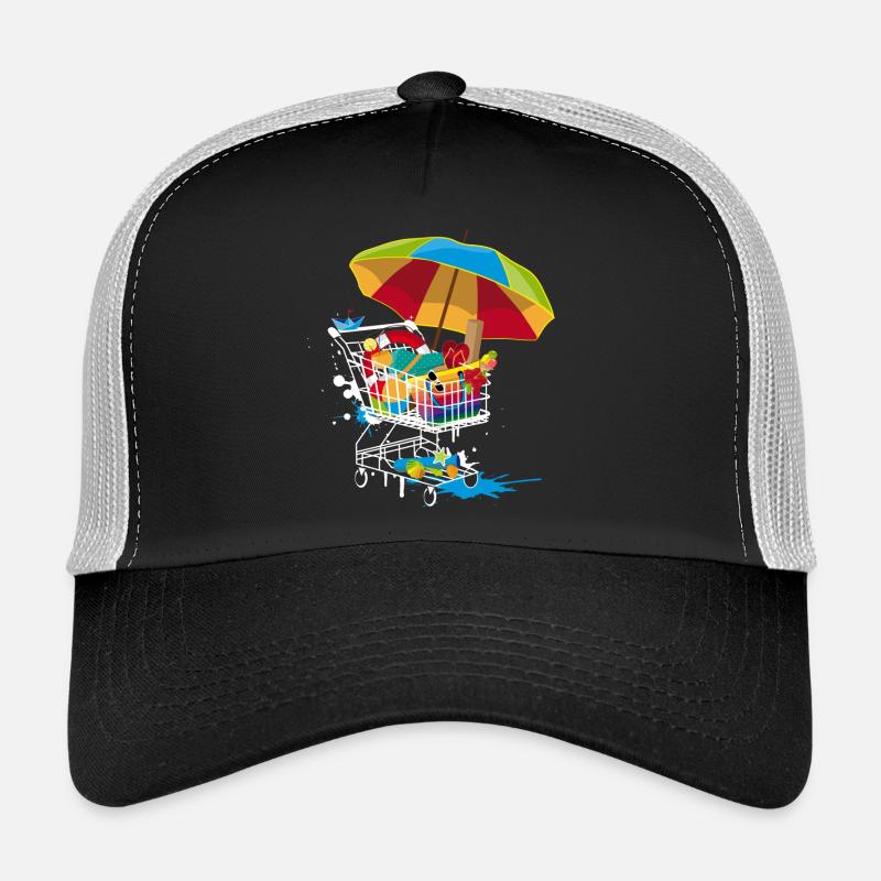 Ustensiles de plage dans le panier Casquette trucker 