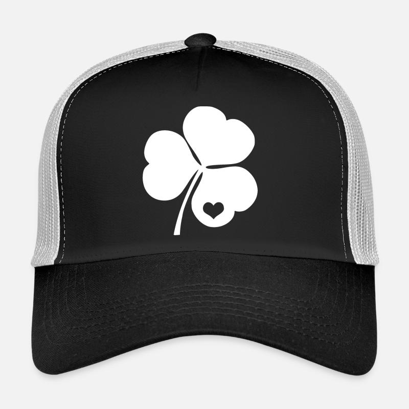 Trèfle irlandais avec coeur Casquette trucker 