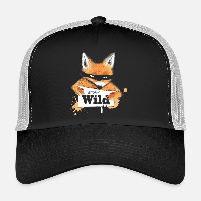 un renard avec un message Casquette trucker 