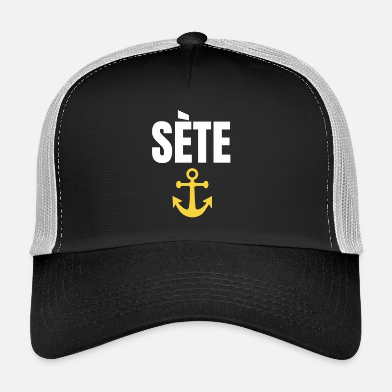 Sète Anchor Graphique Souvenir de Sète - Casquette trucker  - noir/gris pierre