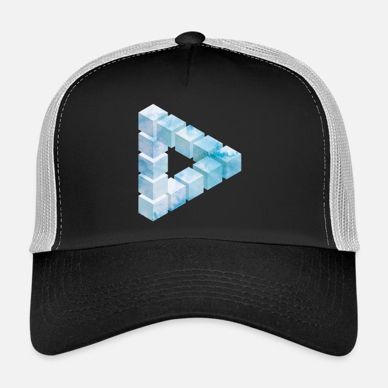Conception de motif de bloc de glace - Casquette trucker  - noir/gris pierre