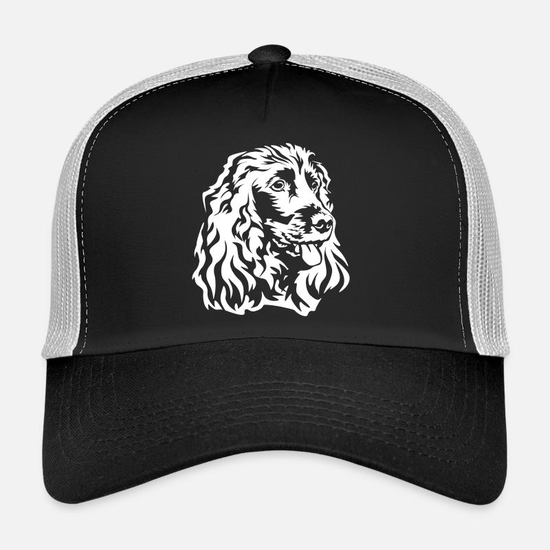 Cocker Spaniel Kopf "Black Edition" Trucker Cap