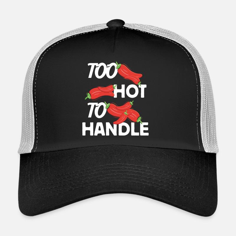 Too Hot to Handle feurige Design Idee - Trucker Cap - Schwarz/Steingrau
